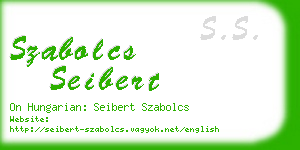 szabolcs seibert business card